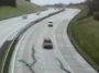 Yol otomobili böyle yuttu!