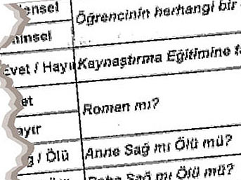 Küçük öğrencilere ırkçı soru
