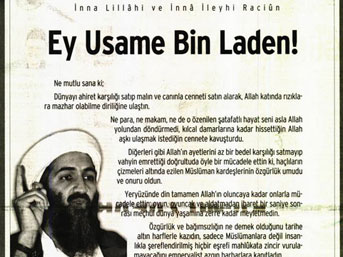 Ladin için Türk gazetesinde tam sayfa taziye