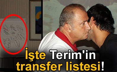 İşte Terim'in transfer listesi